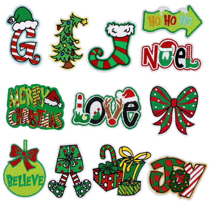 Wholesale Christmas embroidery DIY Patches