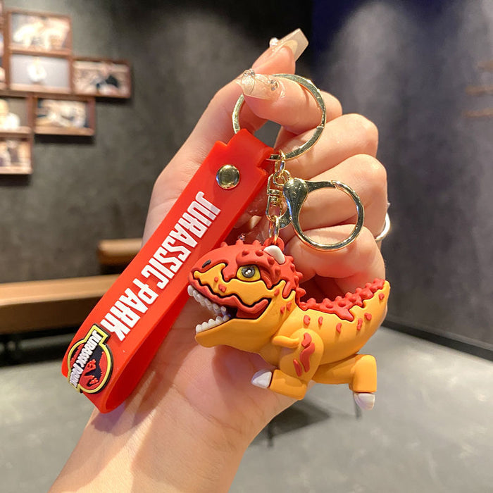 Wholesale Trendy Dinosaur Keychain Toy Metal Cartoon T-Rex Charm MOQ≥3
