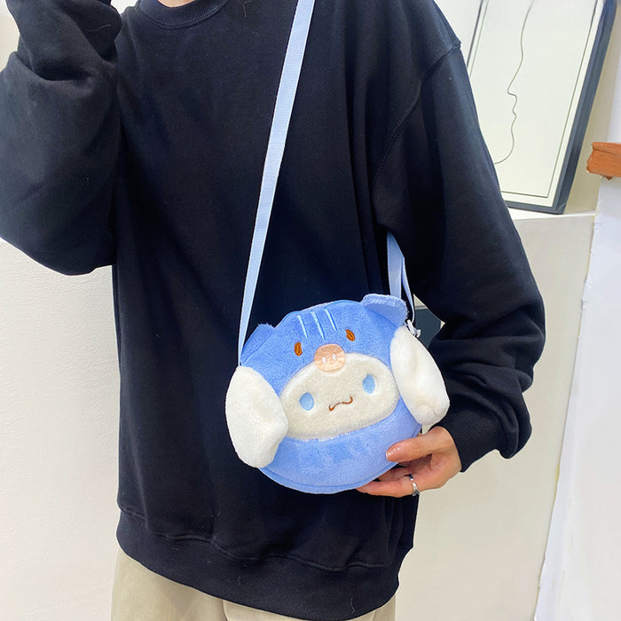 Wholesale Cute cartoon crossbody bag, new single shoulder plush bag, portable pocket wallet