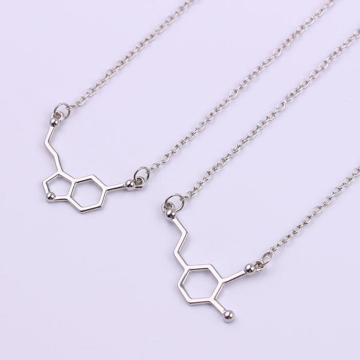 Wholesale Creative and personalized chemical molecule pendant choker necklace