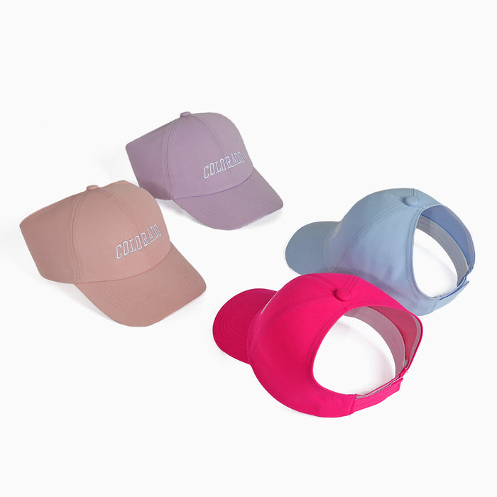 Wholesale Half-Top Hat for Girls with Ponytail Sunshade Hat
