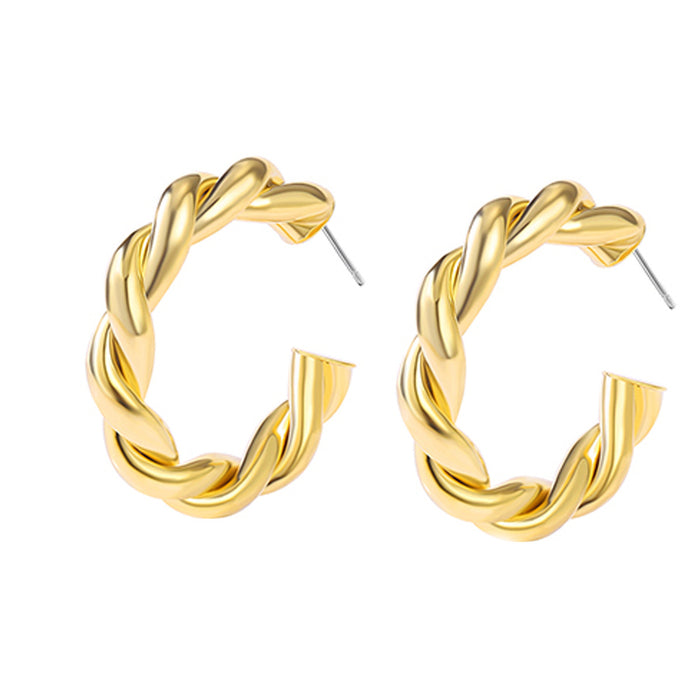 Wholesale Stainless steel geometric simple C-shaped earrings titanium steel design earrings earrings wholesale