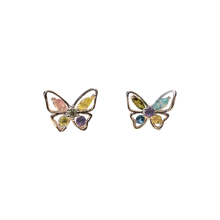 Wholesale Pure silver butterfly earrings, small and sweet in temperament