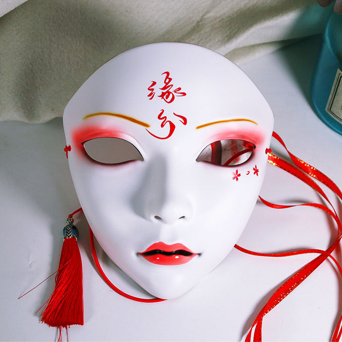 Wholesale Animistic Internet Celebrity Adult Party Mask Full Face Chinese Style Hand-painted Decoration Hanfu Accessories Members Exclusive