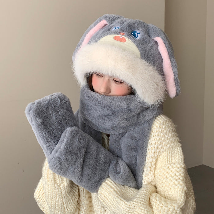Wholesale Cartoon bunny and fox winter windproof hat