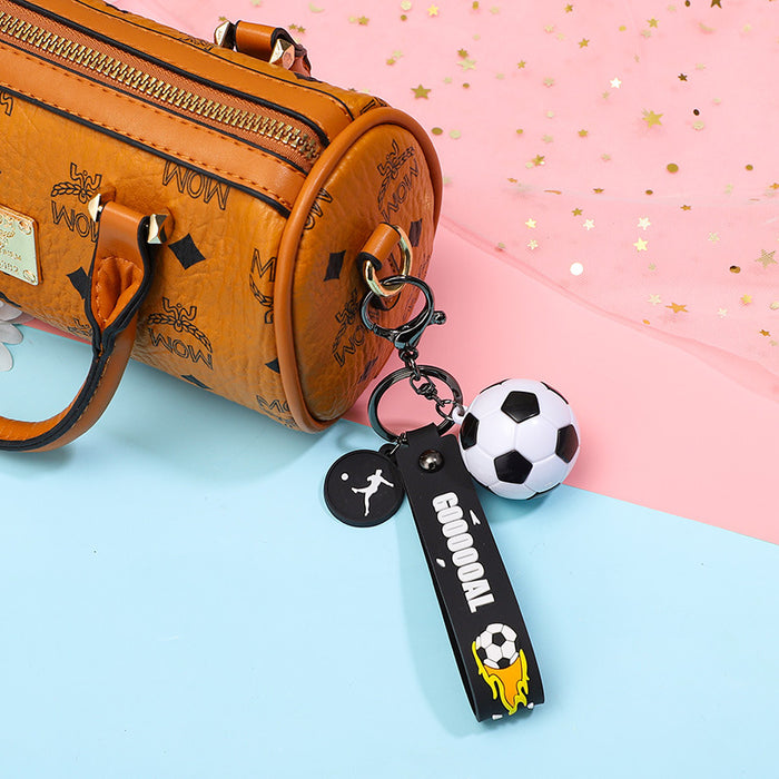 Wholesale Cartoon Doll Football Silicone Keychain JDC-KC-Benxin037