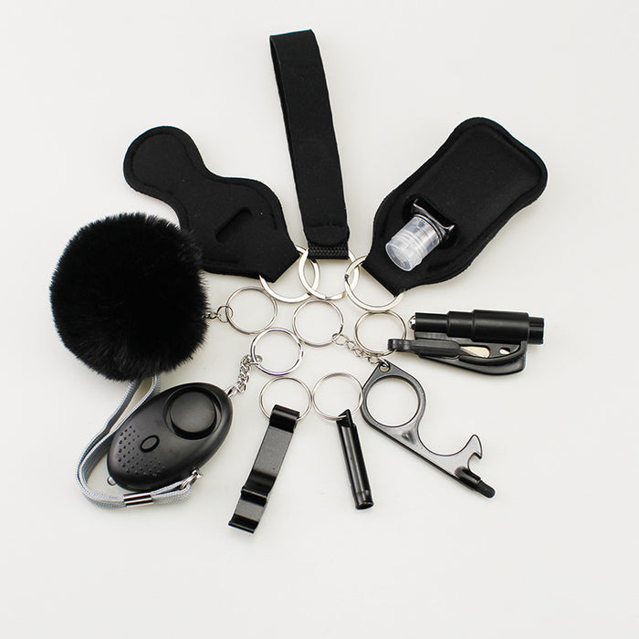 Wholesale White Neoprene 10 Piece Keychain Set Stylish Everyday Fashion Accessory