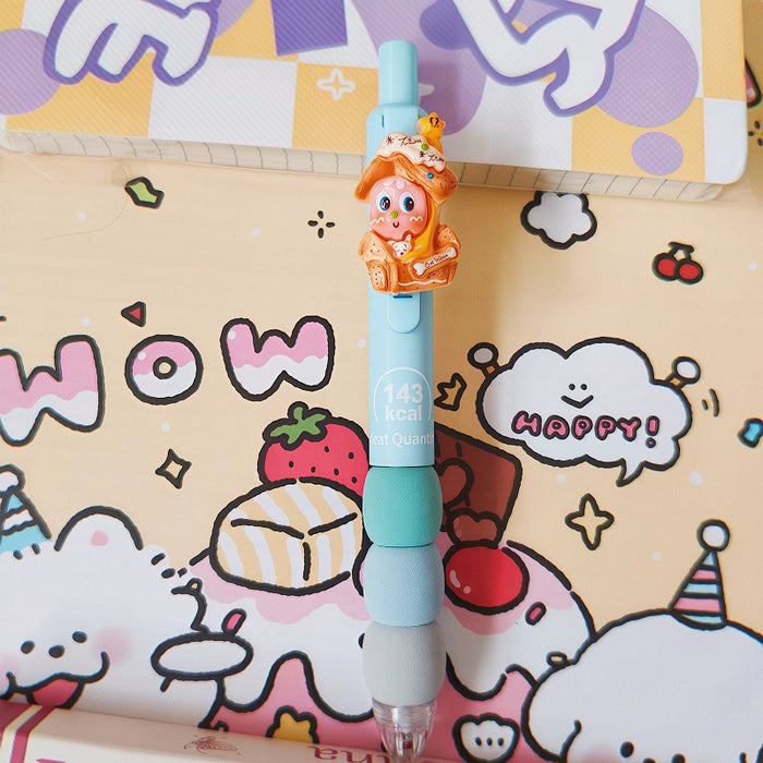 Wholesale Plastic Cute Muscle Star Man Retractable Gel Pen 0. 5mm