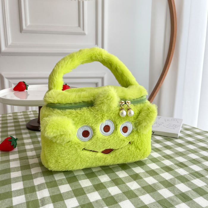Wholesale Plush Cartoon Cosmetic Bag Travel Makeup Pouch for Students