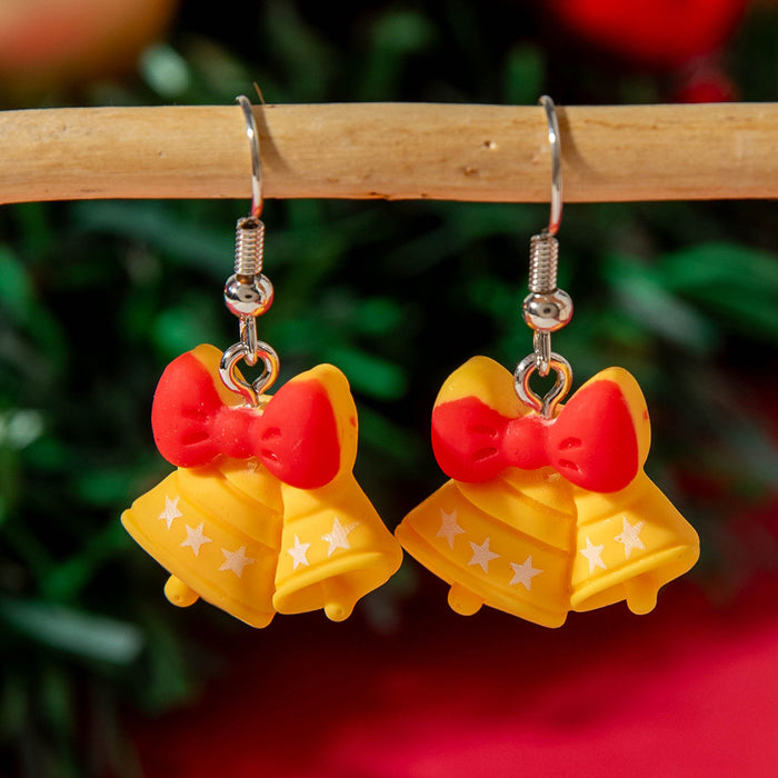 Wholesale Resin Christmas Earrings Santa Reindeer Snowman Cute Sweet Ear Studs Jewelry MOQ≥2