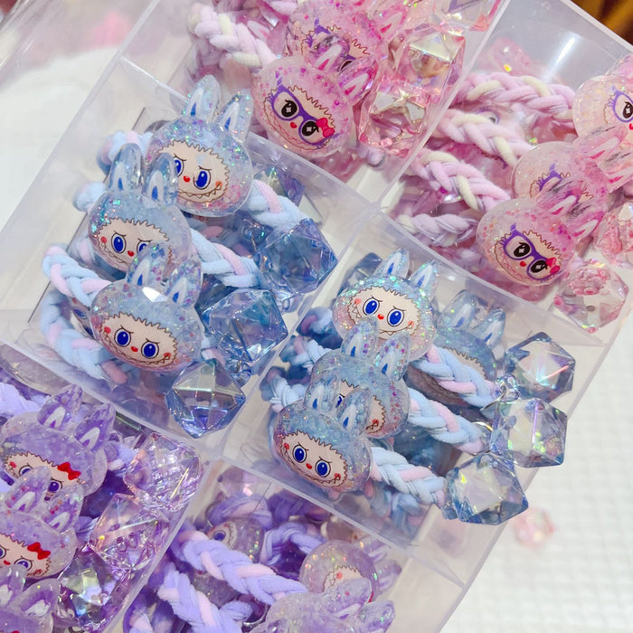 Wholesale Hair Rope Cute Rabbit Cartoon Braided Head Rope Ball Hair Rubber Band