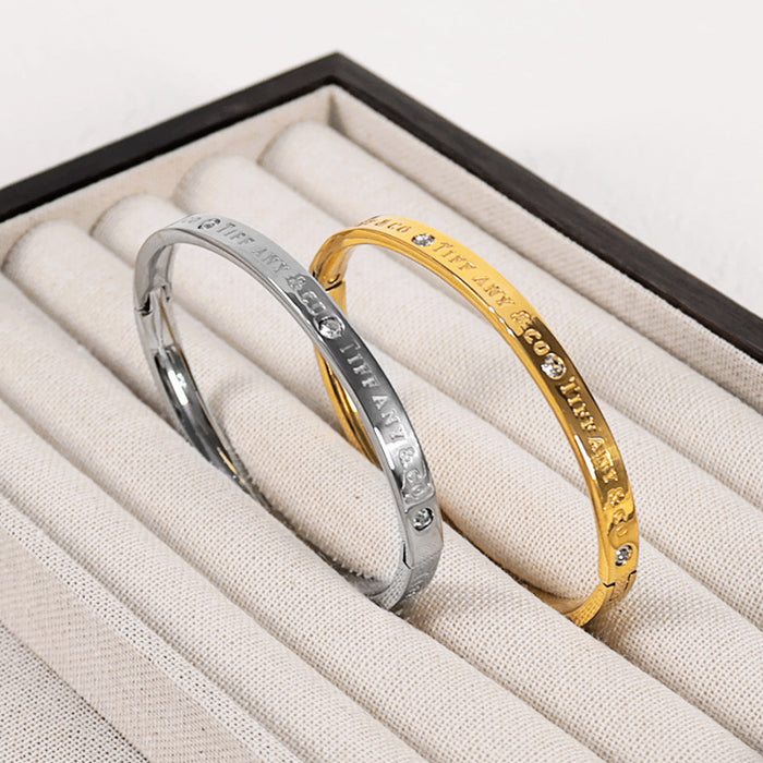 Wholesale Fashionable Titanium Steel Bracelet, Gold Plated Bracelet, Buckle Bracelet, Manufacturer Wholesale, Customizable