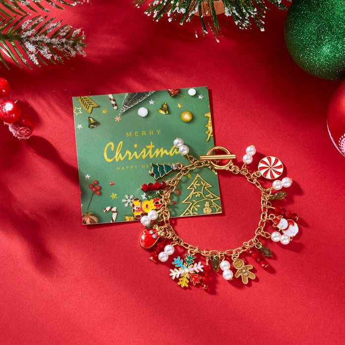 Wholesale Creative cartoon Christmas-themed pendant bracelet