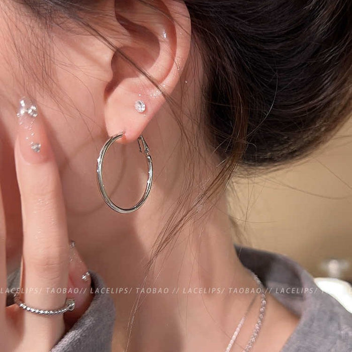 Wholesale Circle earrings, light luxury, high-end sensory element, circle ear buckle, ear accessories, exaggerated large ear rings, earrings