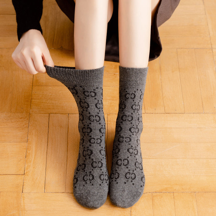 Wholesale Autumn and Winter Thick Warm Wool Socks Mid-tube Socks JDC-SK-Sany001