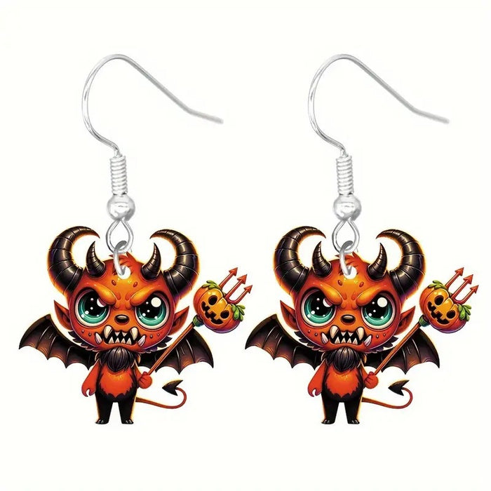 Wholesale Owl Magic Hat Cat Halloween Earrings JDC-ES-Zhanh008