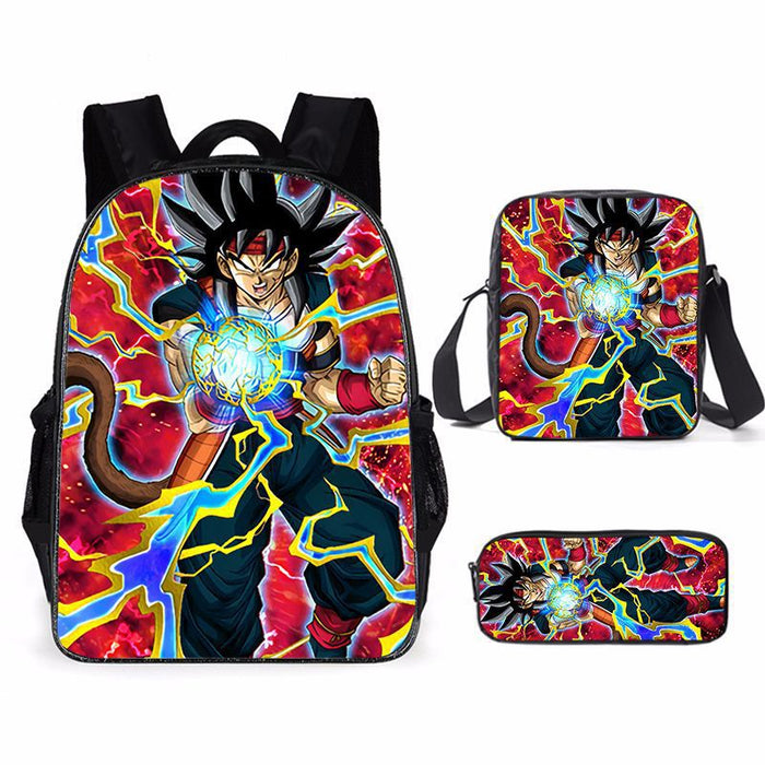 Wholesale New Style Anime Dragon Ball Backpack Primary and Secondary School Students School Bag Shoulder Bag Pencil Case Three-piece Set JDC-BP-Shangl005