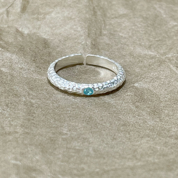 Wholesale Ocean blue ring women's simple tail ring fashion niche design versatile high-end index finger ring