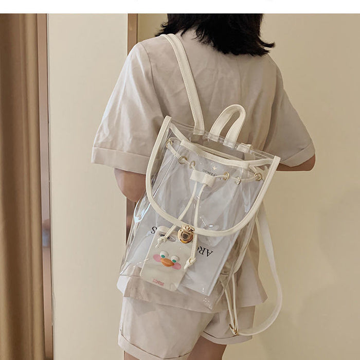Wholesale New transparent PVC backpack for outdoor travel