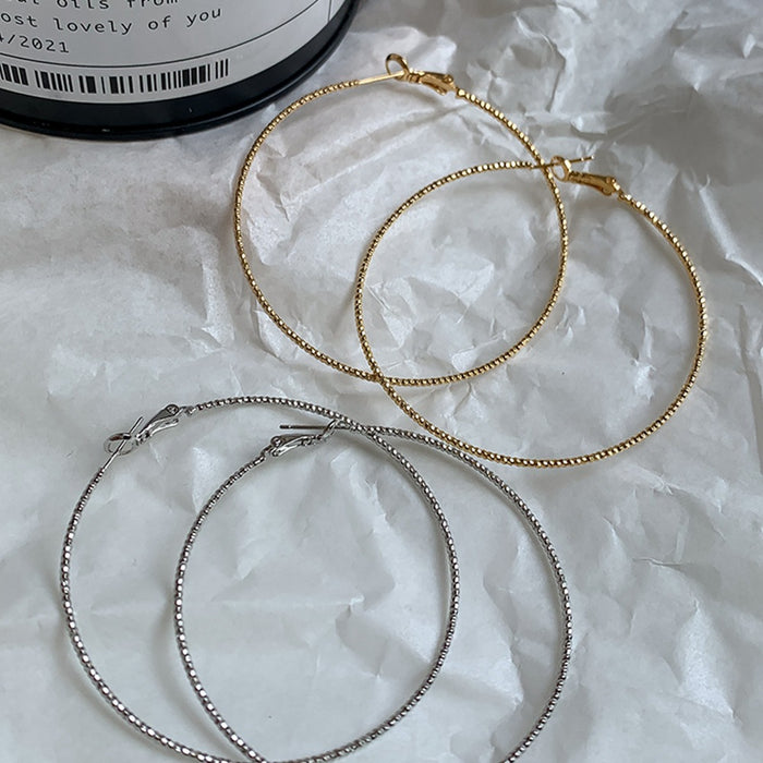 Wholesale Exaggerated Metal Large Circle Thin Hoop Earrings Ear Ring Distinctive