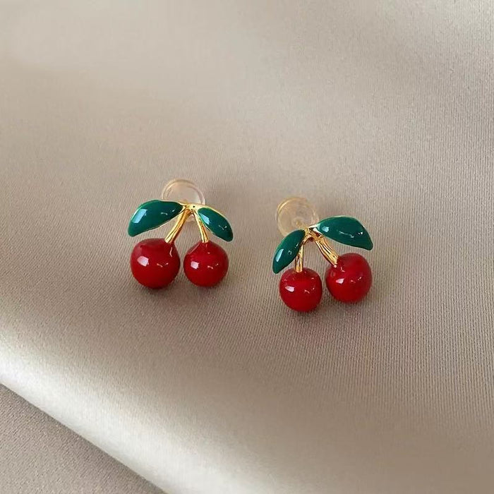 Wholesale Trendy Leaf-Shaped Earring Studs Zinc Alloy Electroplated Fashion Accessory