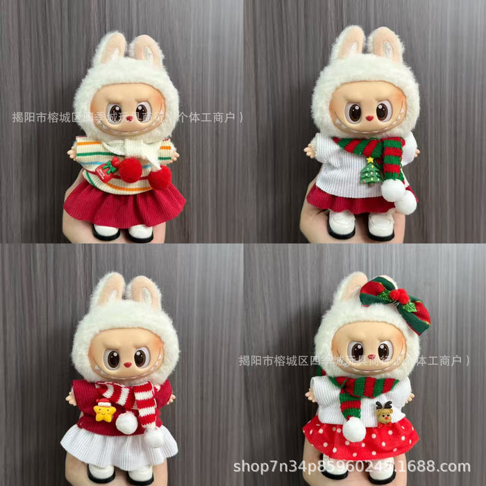 Wholesale Only the clothing keychain dolls Christmas outfit sets.
