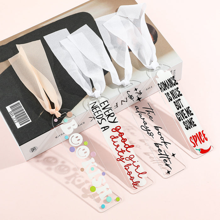Wholesale Acrylic Interesting Text Bookmarks