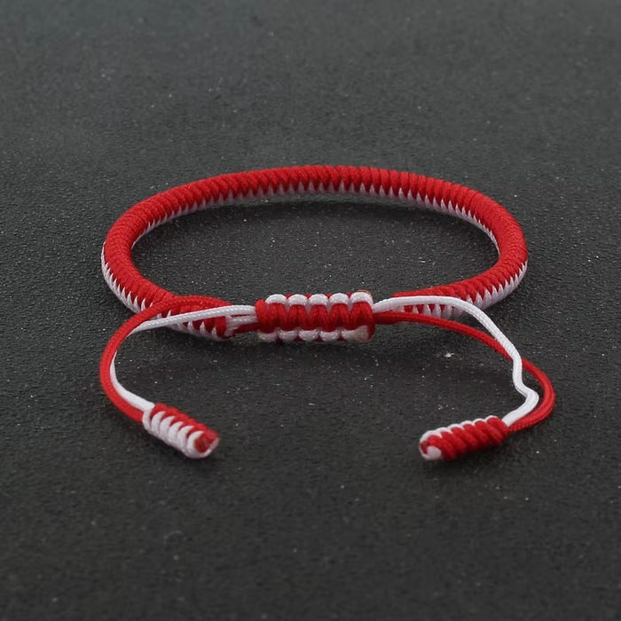 Wholesale Diamond Knot Red Rope Bracelet Red White Black Color-matching Hand Rope Gift