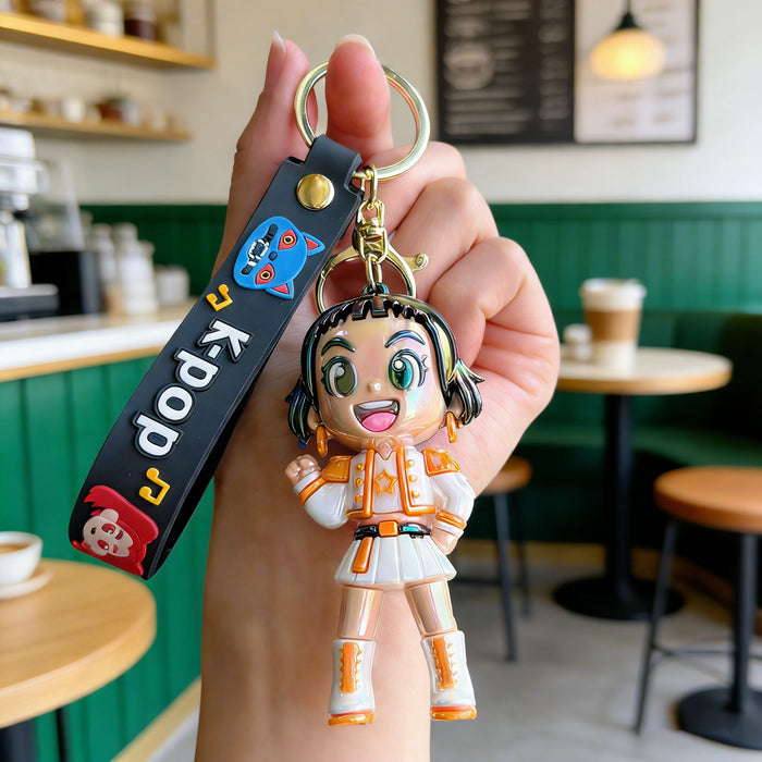 Wholesale KPOP Witch Squad Silicone Keychain Trendy Cartoon Bag Charm Gift MOQ≥3