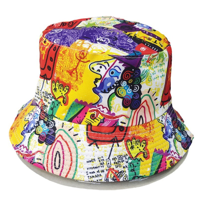 Wholesale Cartoon Print Cotton Bucket Hat JDC-FH-BoD017