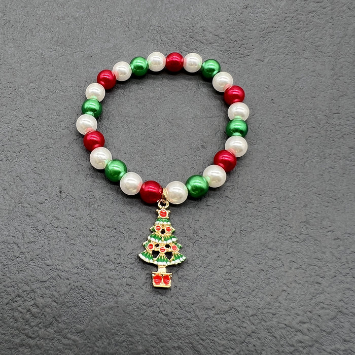 Wholesale Christmas Bracelets for the Elderly,  Christmas Decorations,  Snowflake Bells,  Elk Bracelets,  Elastic Bracelets