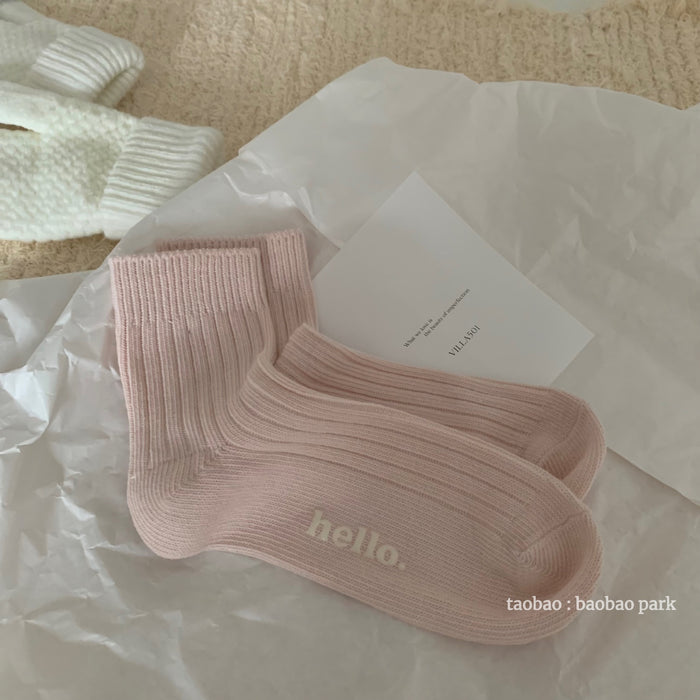 Wholesale Cute mid length socks, colorful base socks, versatile socks