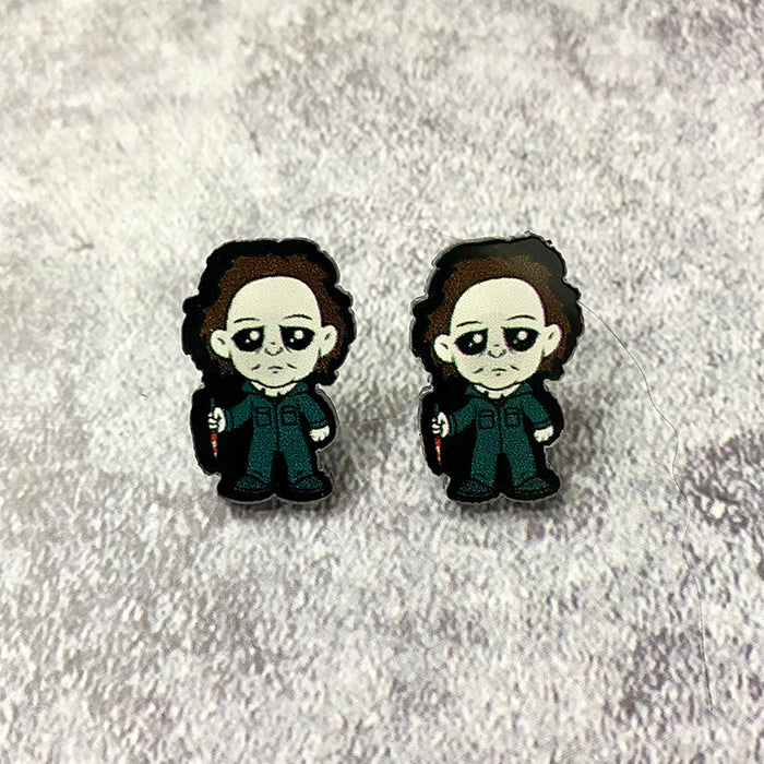 Wholesale  acrylic earrings horror movie characters holiday gift earrings