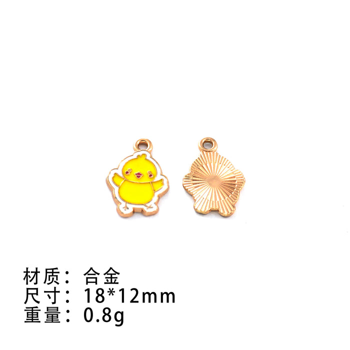 Wholesale 10pcs Small Animal Cow Pony Negative Alloy Oil Drop DIY Jewelry Accessories Cute Bracelet Pendant Pendant