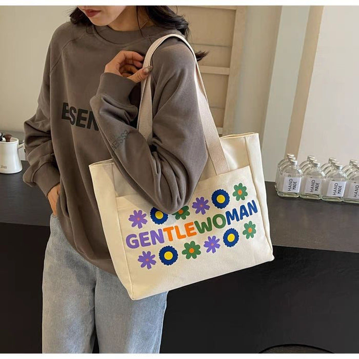 Wholesale Large canvas floral tote bag