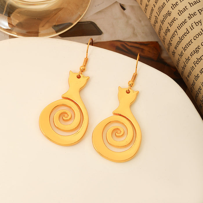 Wholesale New trendy accessories, retro and simple accessories, geometric vortex earrings, wholesale