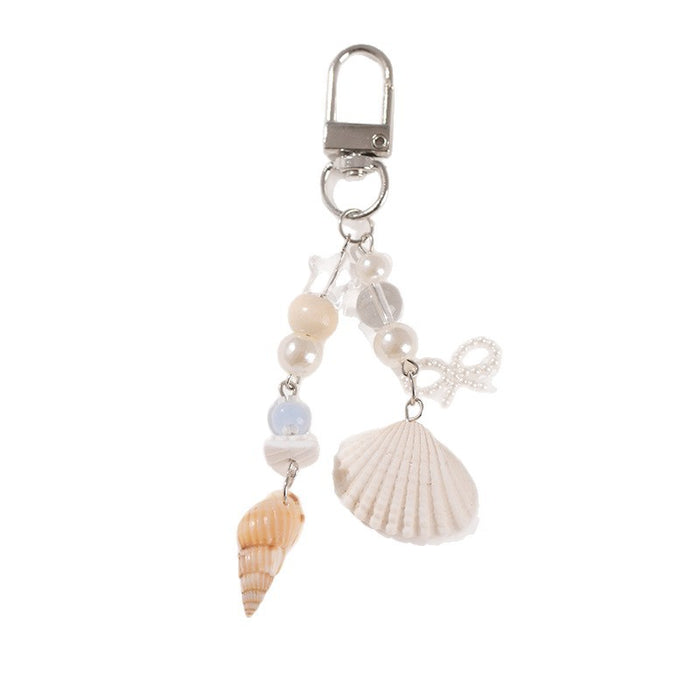Wholesale Shell Starfish Mobile Phone Chain Earphones C5amera Keychain Pendant