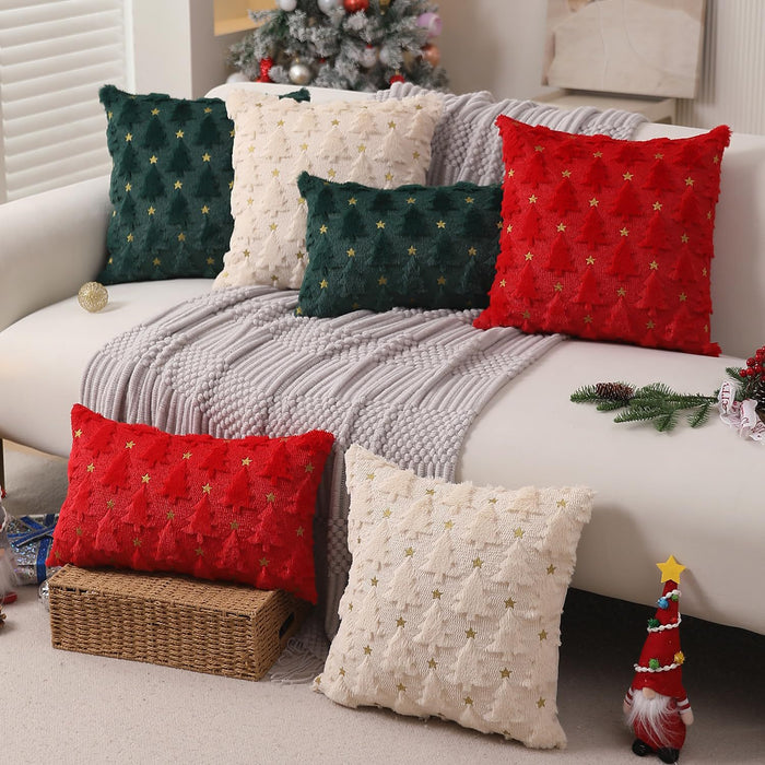 Wholesale Christmas Pillow Solid Color Quilted Plush Pillowcase