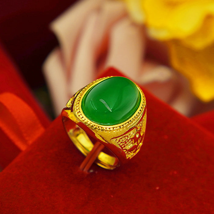 Wholesale Brass gold-plated ring set in men's style