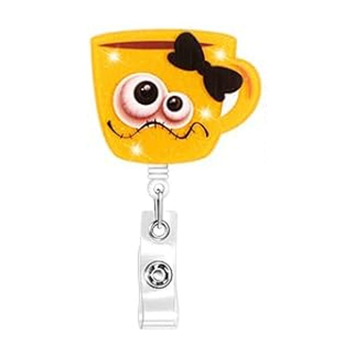 Wholesale Halloween Acrylic Retractable Clip Easy Pull Keychain JDC-KC-QiDing003