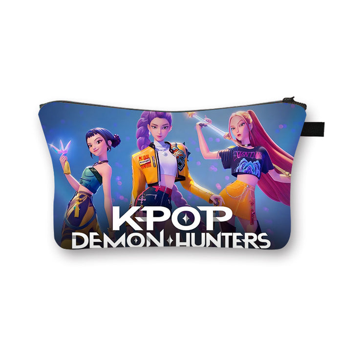 Wholesale Kpop Girls'  large capacity desktop storage cosmetic bag