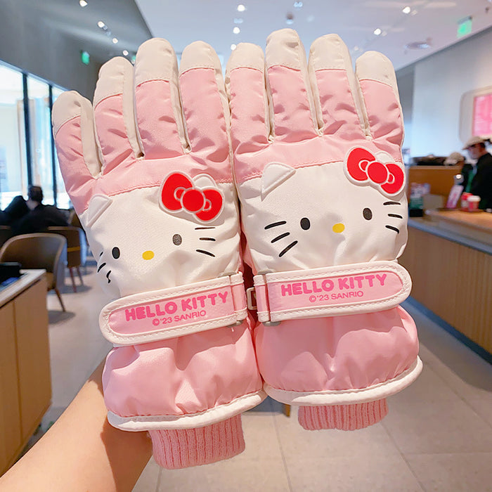 Wholesale Cartoon Windproof and Antifreeze Fleece-Lined Gloves