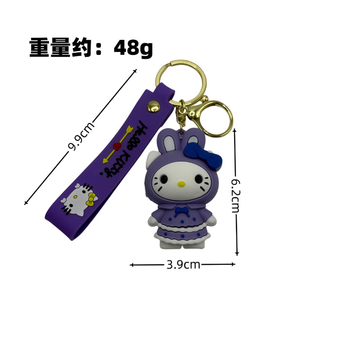 Wholesale Cute Cat Student Backpack Charm Ideal Gift Keychain
