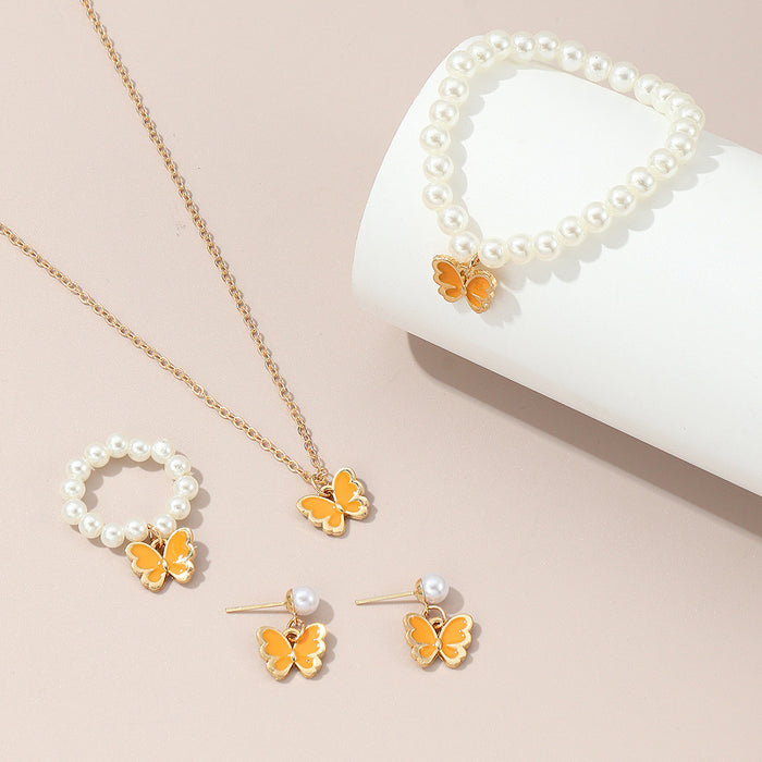 Wholesale Butterfly Non-fading Necklace Set Combination JDC-NE-Zhuoa002