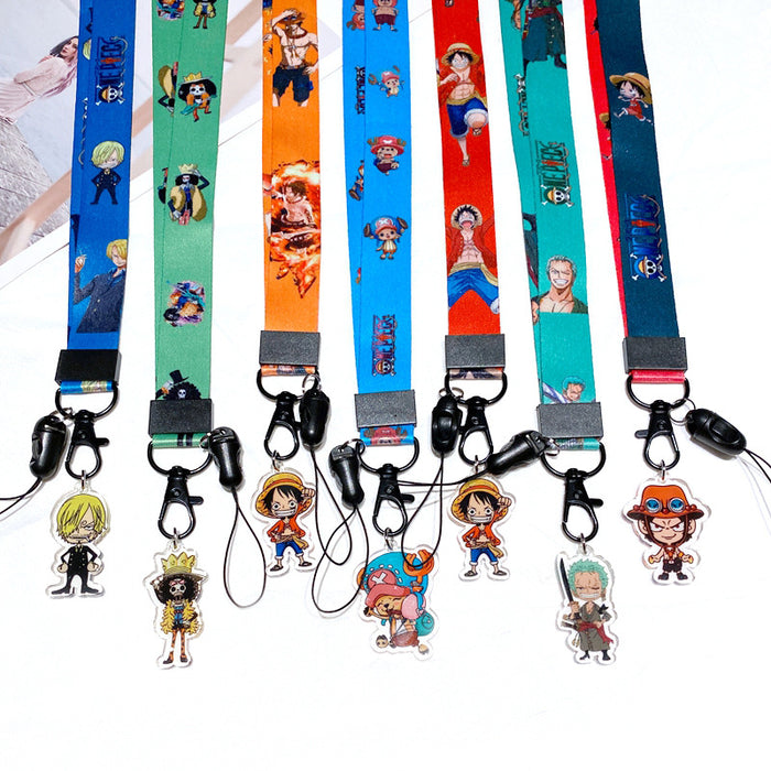 Wholesale Polyester Cartoon Printed Long Hanging Rope Keychain JDC-KC-Gongz057