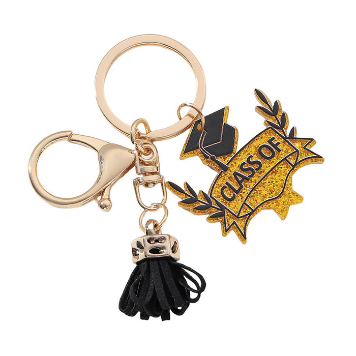 Wholesale Acrylic Graduation Tassel Keychain JDC-KC-RongRui020