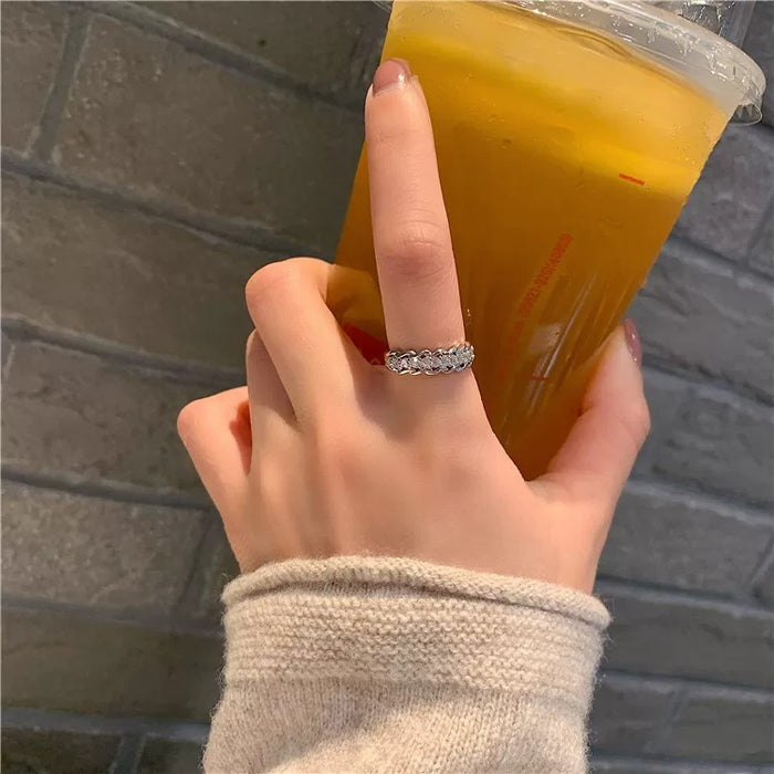 Wholesale Fashionable temperament, open mouth two-piece ring set, niche design, personalized combination, stacked index finger ring, ring