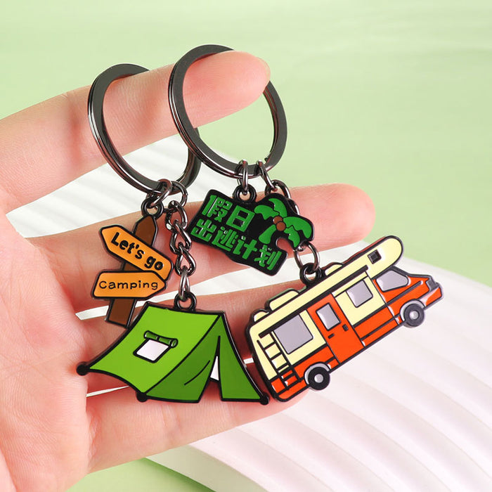 Wholesale Camping Equipment Metal Small Pendant  Keychain