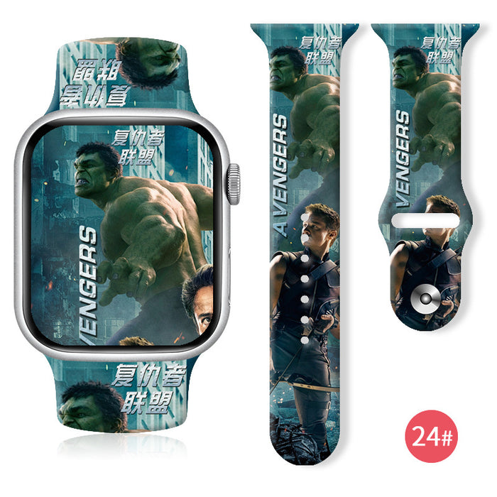 Wholesale Printed Silicone Watch Strap JDC-WD-NuoQi025