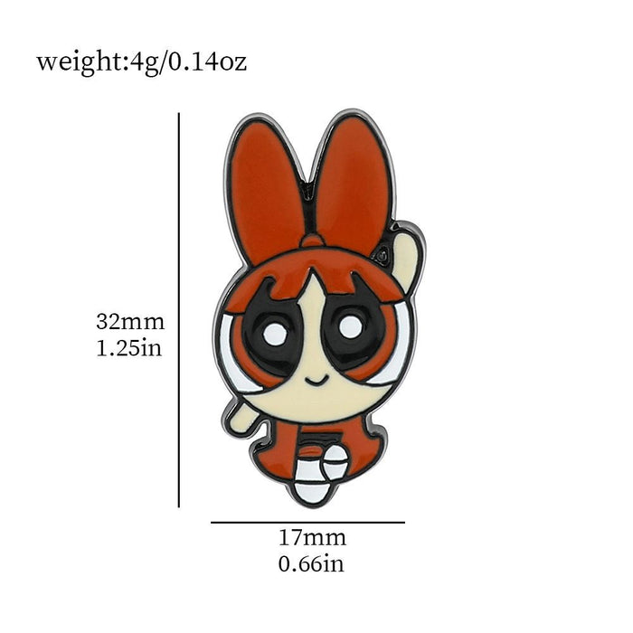 Wholesale Cartoon Characters Little Girl Metal Badge Girls Alloy Oil Dripping Brooch Accessories Pin